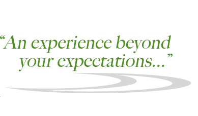 "An experience beyond your expectations..."